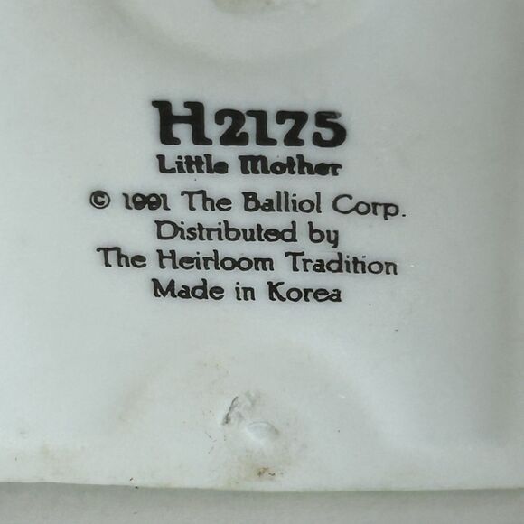 Little Mother- Figurine 1991 Balliol Corp-Heirloom Tradition-Korea-Vintage-H2175 - Picture 7 of 8